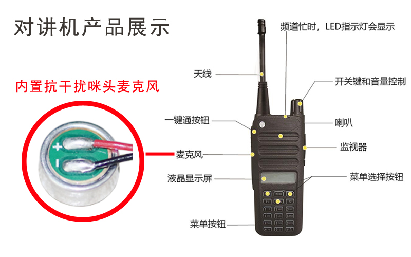 对讲机咪头麦克风应用案例