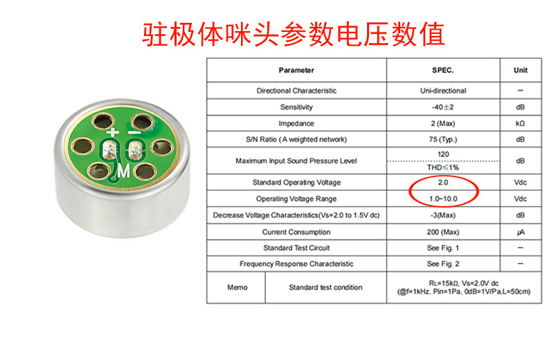 驻极体咪头的正常电压需求是多少？