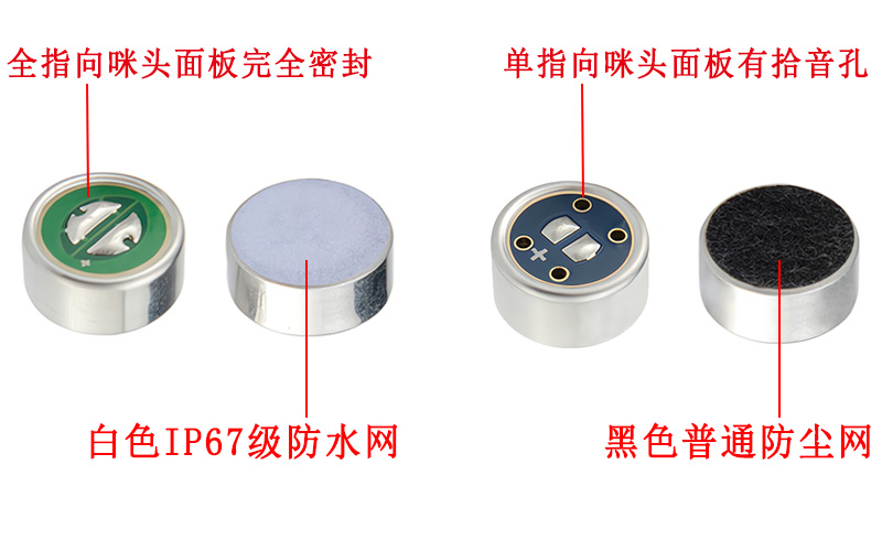全指向咪头和单指向咪头的防水原理